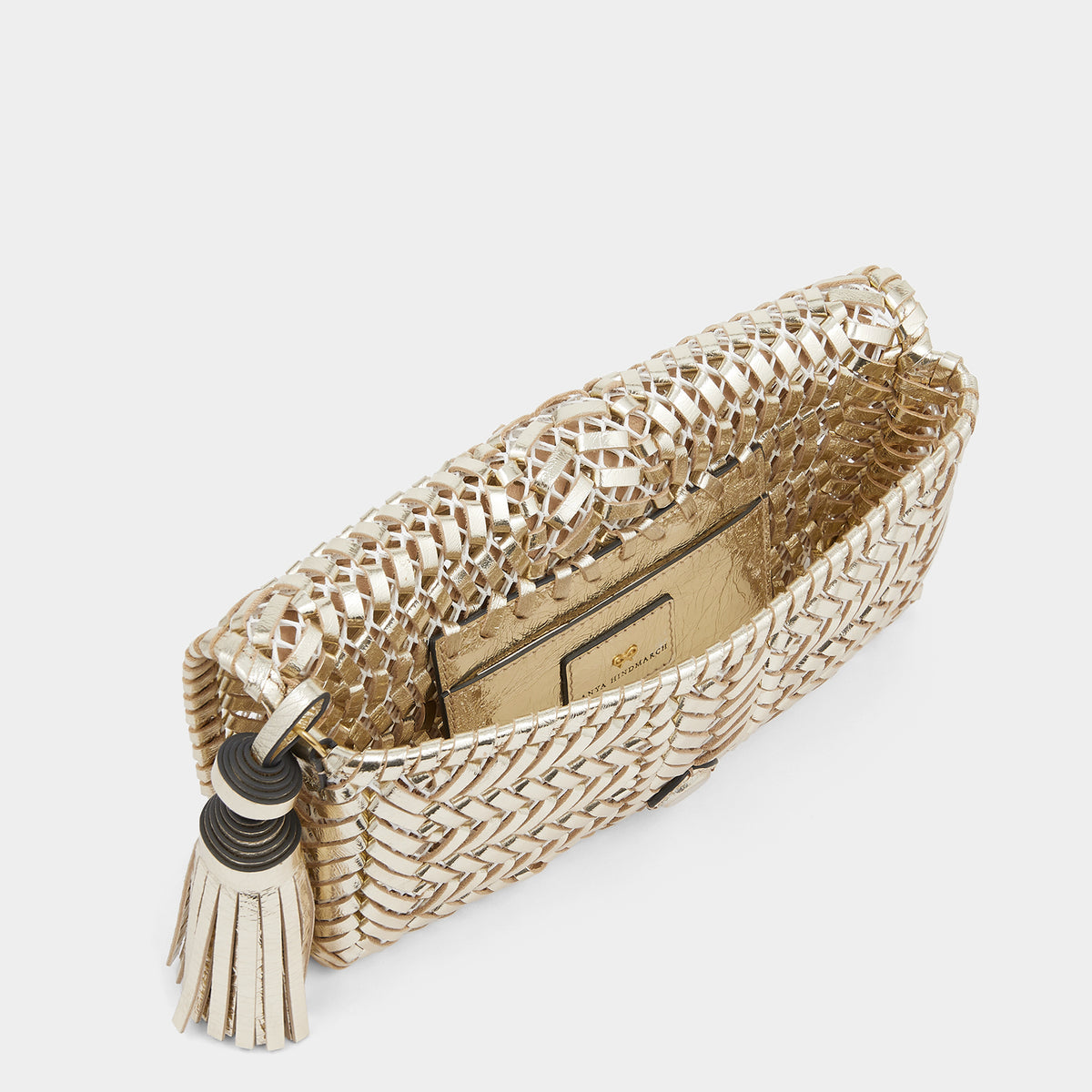 Anya Hindmarch- Gold Neeson Tassel Clutch