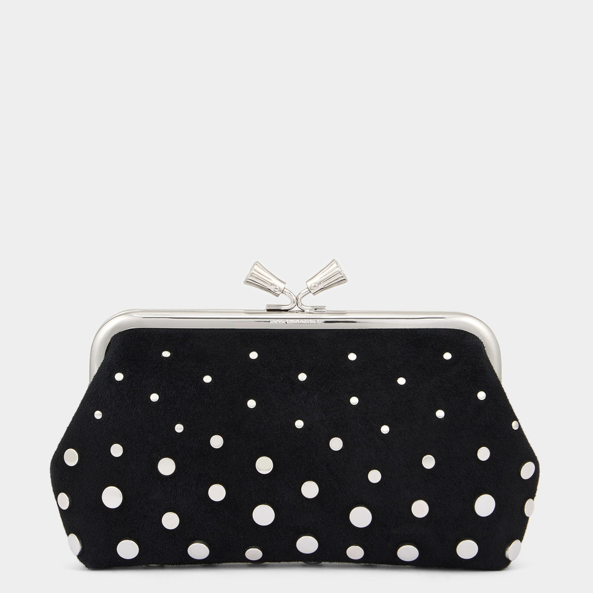 Anya Hindmarch- Maud Tassel Black Suede Clutch