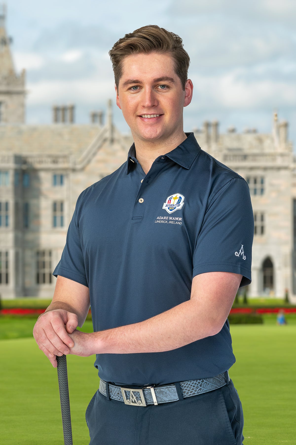 Ryder Cup Navy Solid Polo