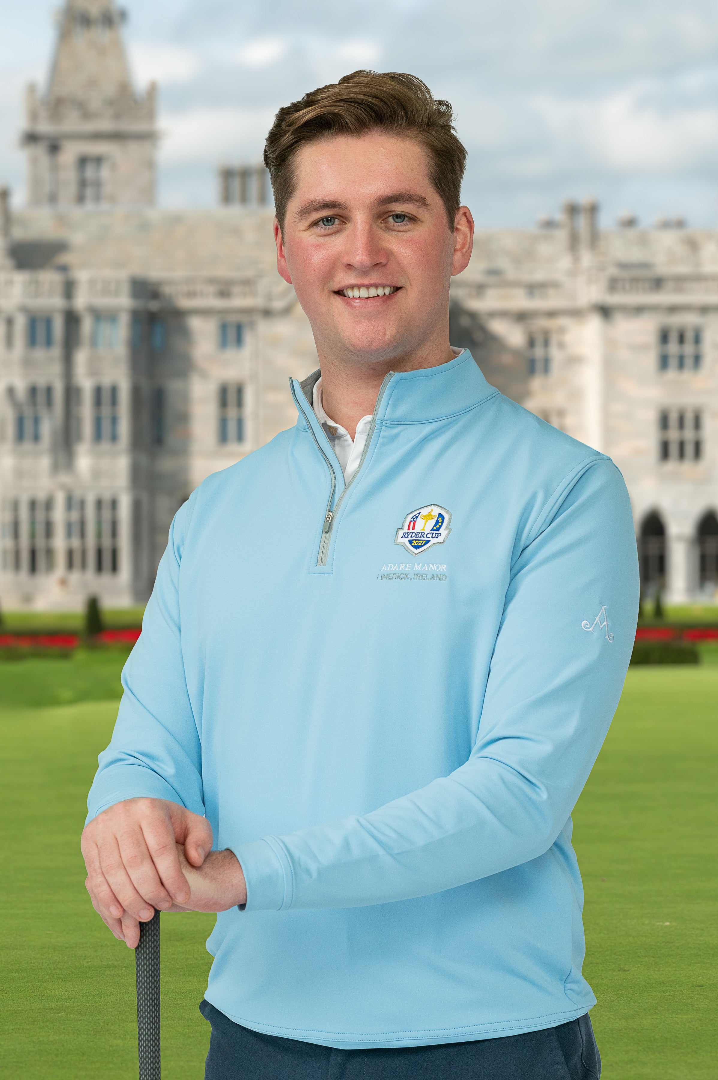 Ryder Cup 2027 Blue 1/4 Zip Pullover - Adare Manor