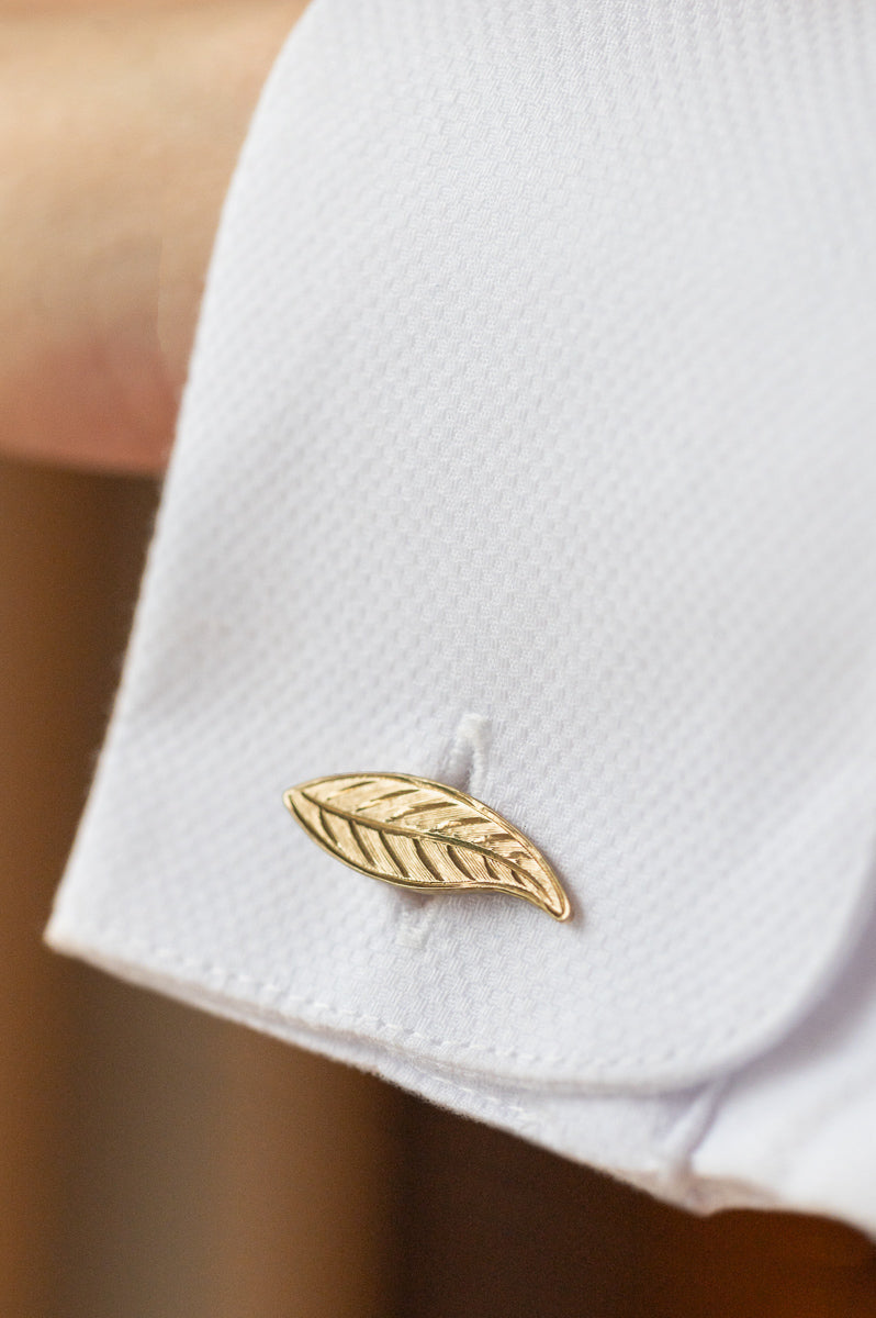 Soul Engraver- 9ct Gold Willow Cufflinks