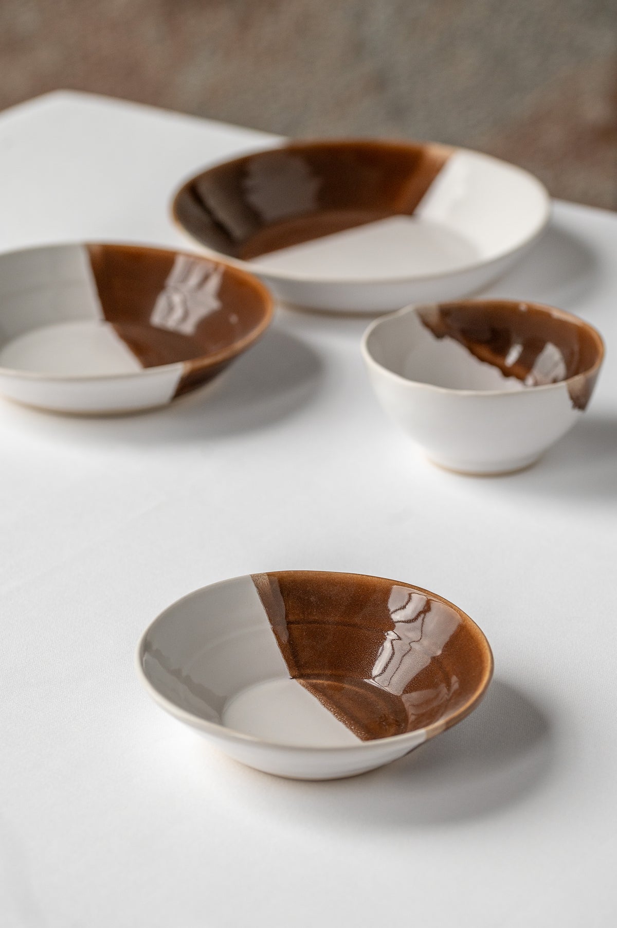 Medium Handmade Stoneware stacking bowl 