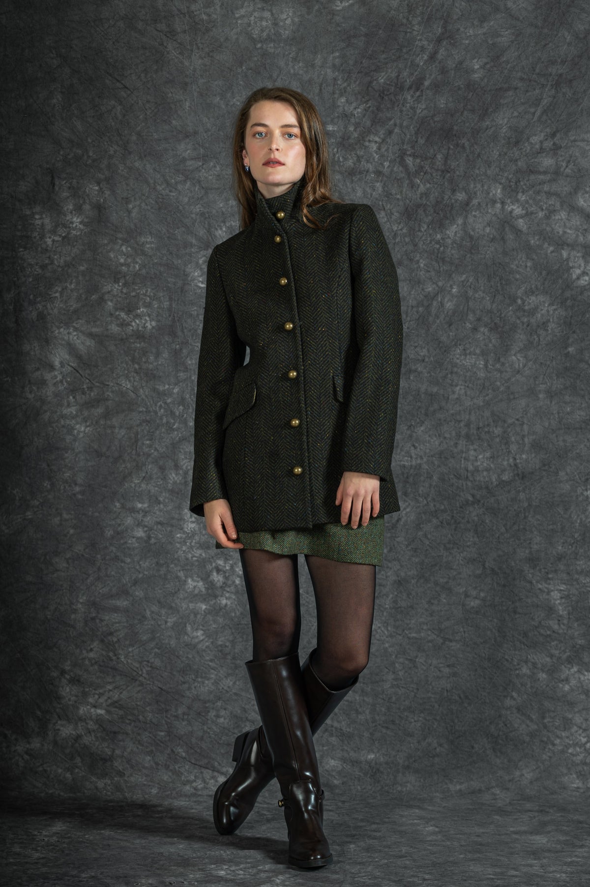 Jack Murphy x Adare Manor - The Grace Tweed Coat - Emerald Glen