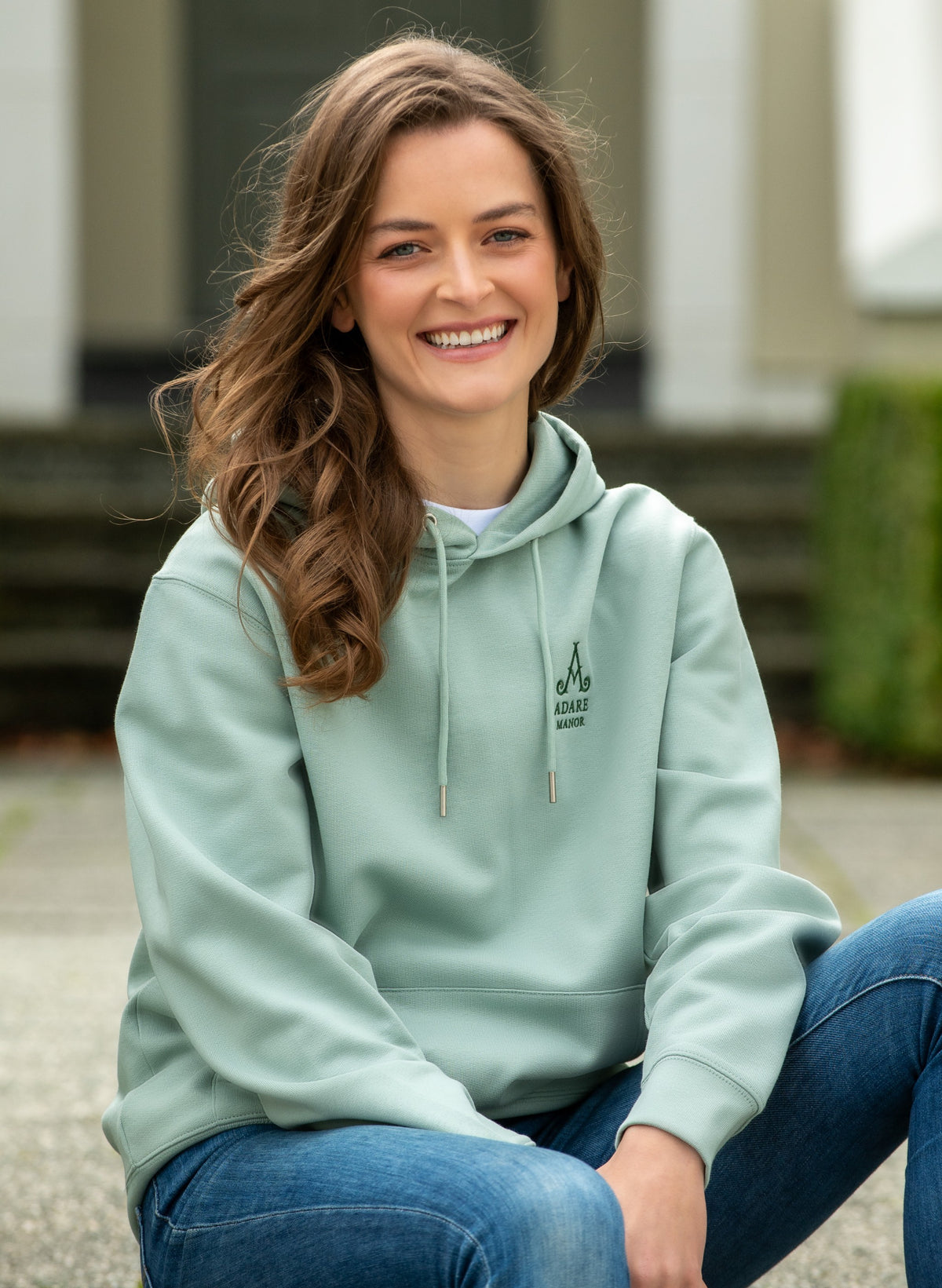 Adare Manor - Ladies Organic Cotton Aloe Green Hoodie