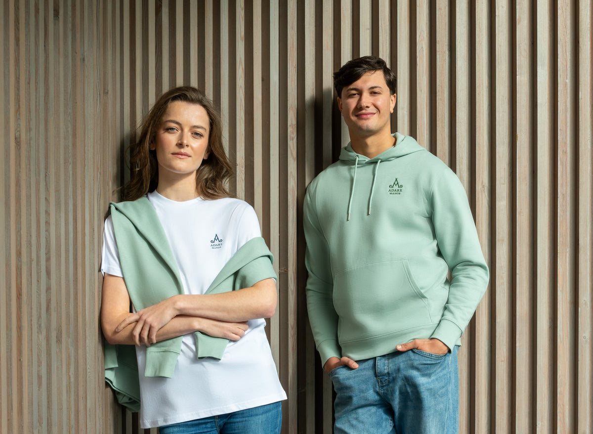 Adare Manor - Mens Organic Cotton Aloe Green Hoodie