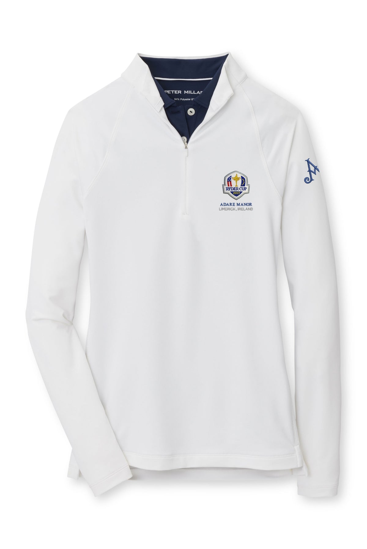 Ryder Cup 2027 - Ladies White Perth 1/4 Zip Pullover