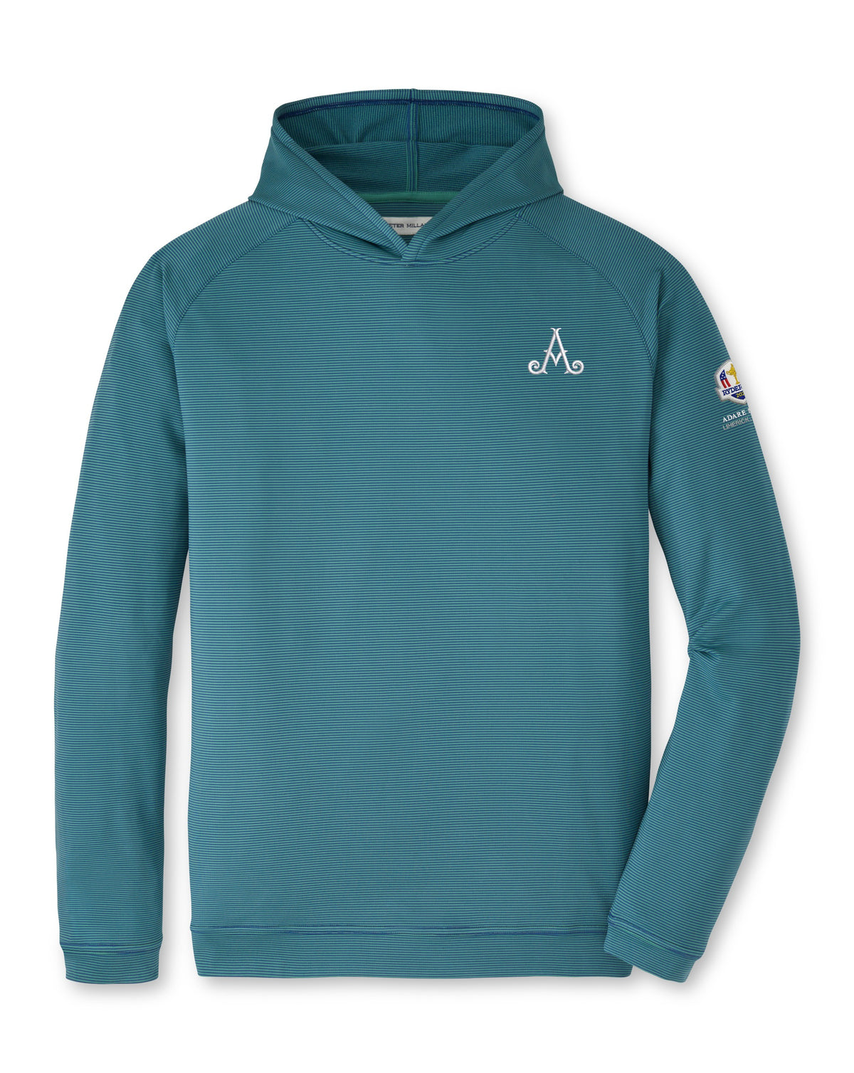 Ryder Cup 2027 - Adare Manor Pine Sugar Stripe Performance Hoodie-Sport Navy Green