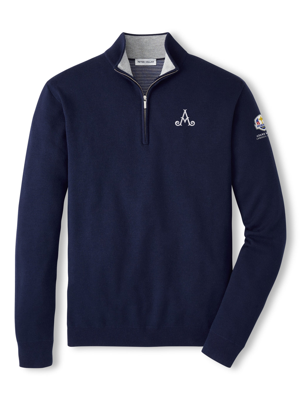 Ryder Cup 2027 - Adare Manor Lite Cotton 1/4 zip Navy