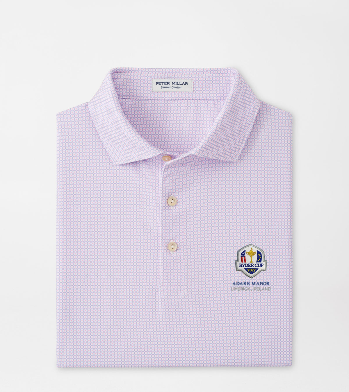 Ryder Cup 2027 - Violet and White Orbit Performance Polo