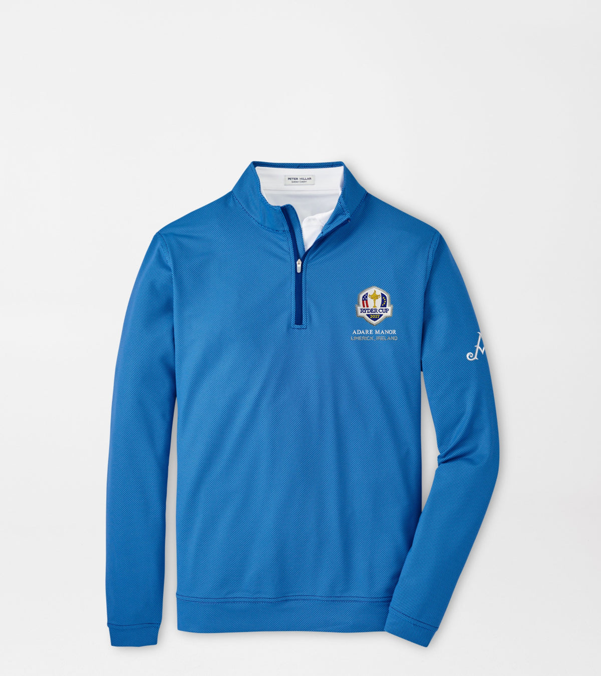 Ryder Cup 2027 Blue Perth Birdseye Performance 1/4 Zip Pullover