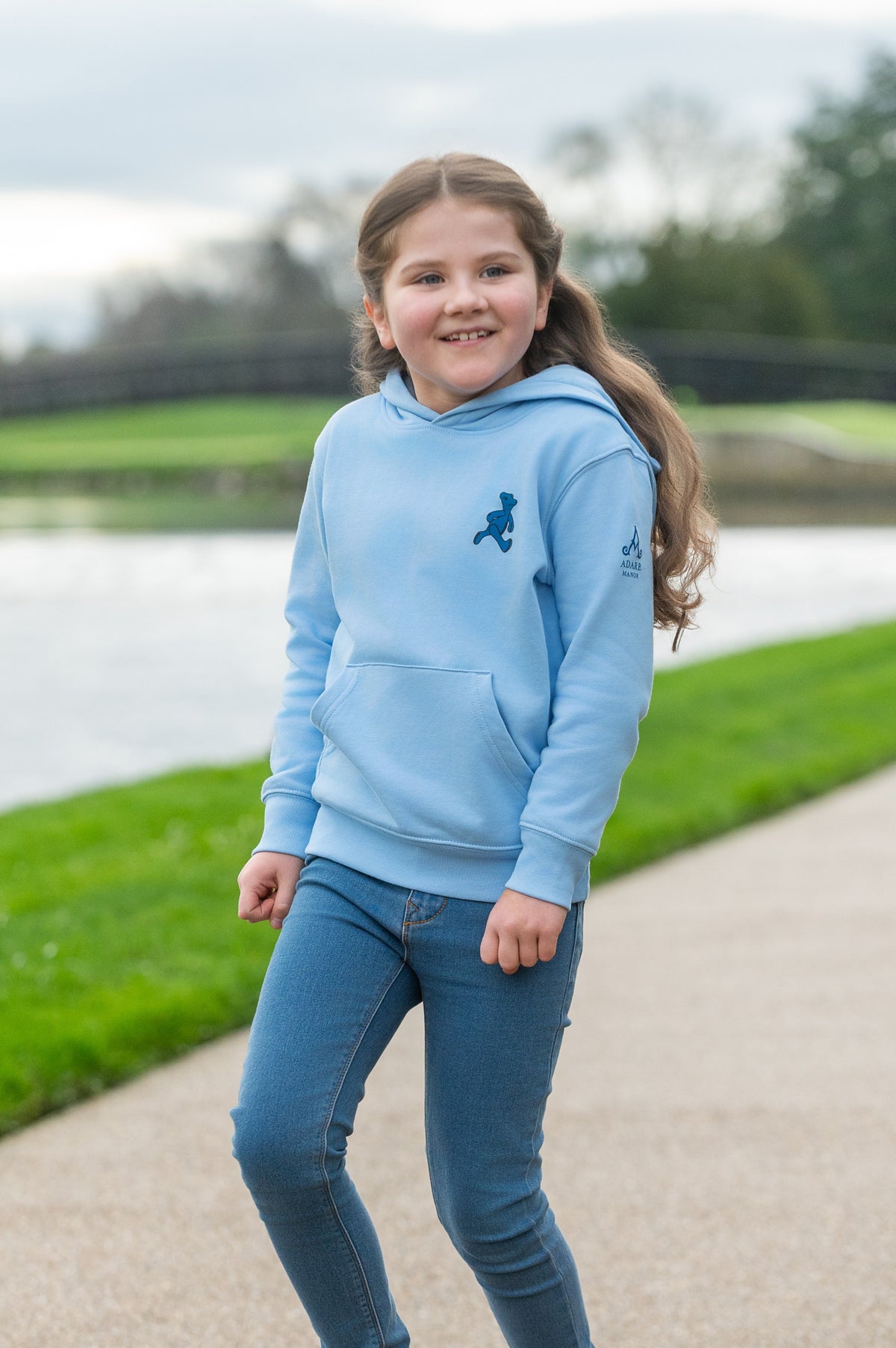 Adare Manor - Kids Organic Cotton Blue Hoodie