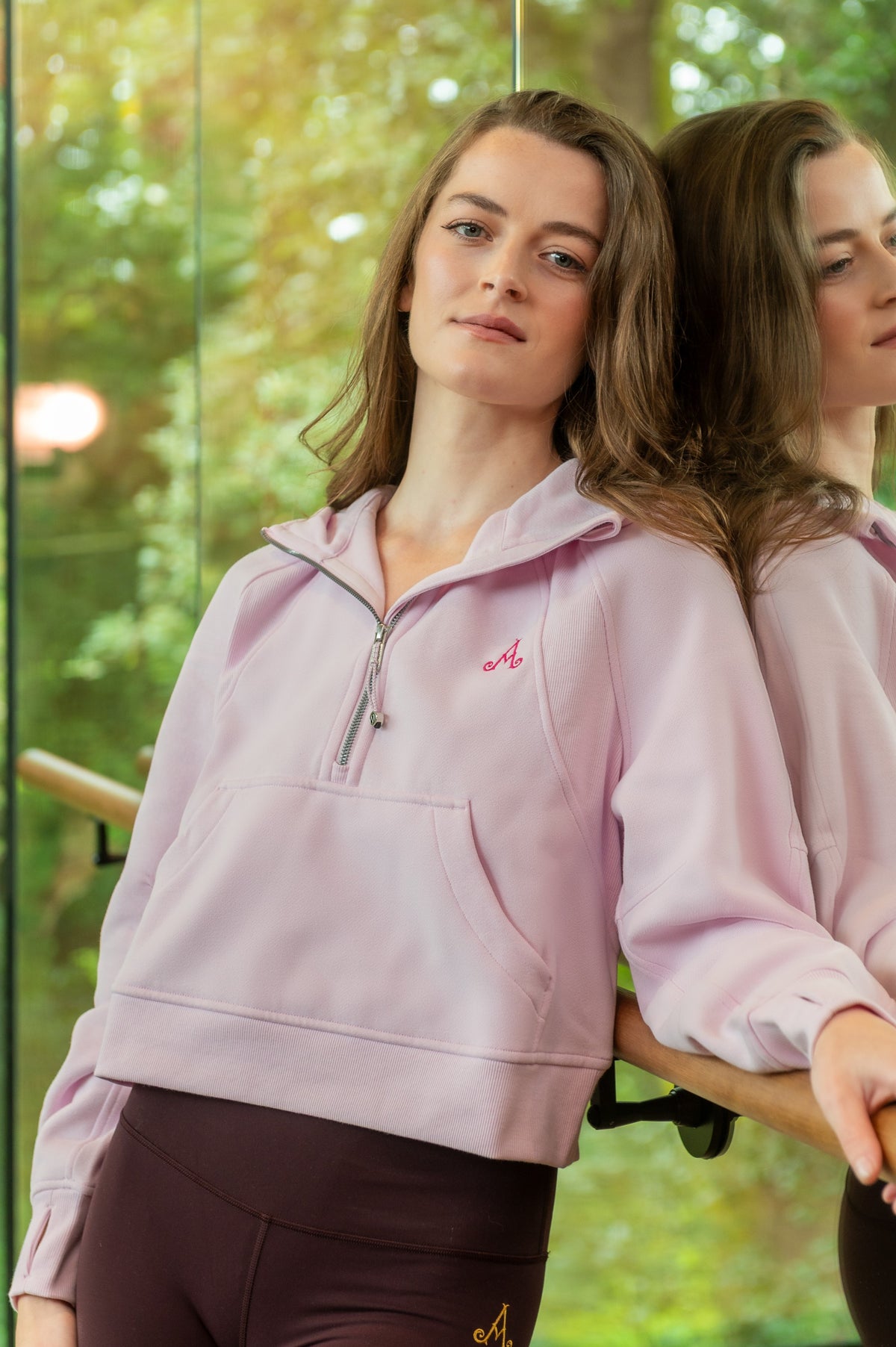 lululemon - Adare Manor Scuba Half Zip Hoodie Pink