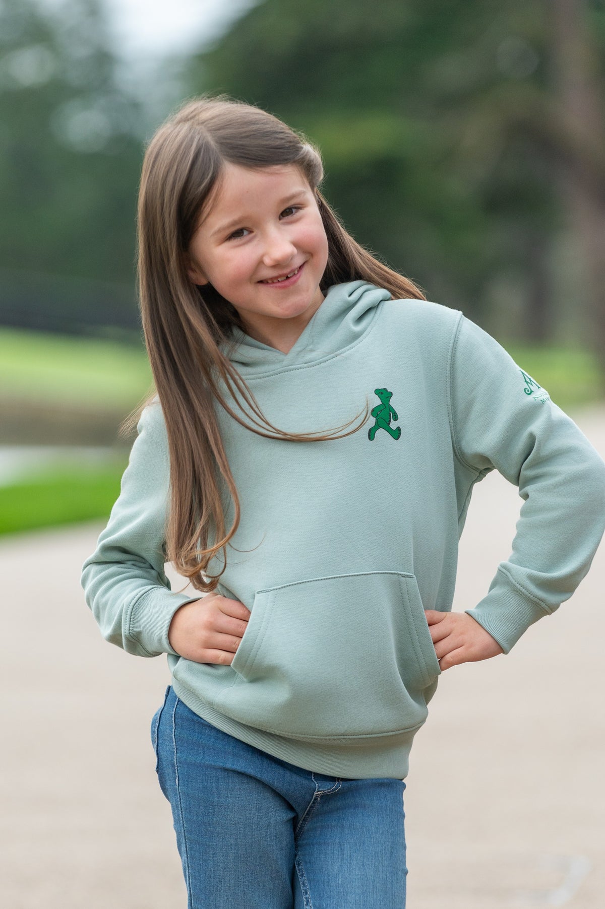 Adare Manor - Kids Organic Cotton Aloe Green Hoodie