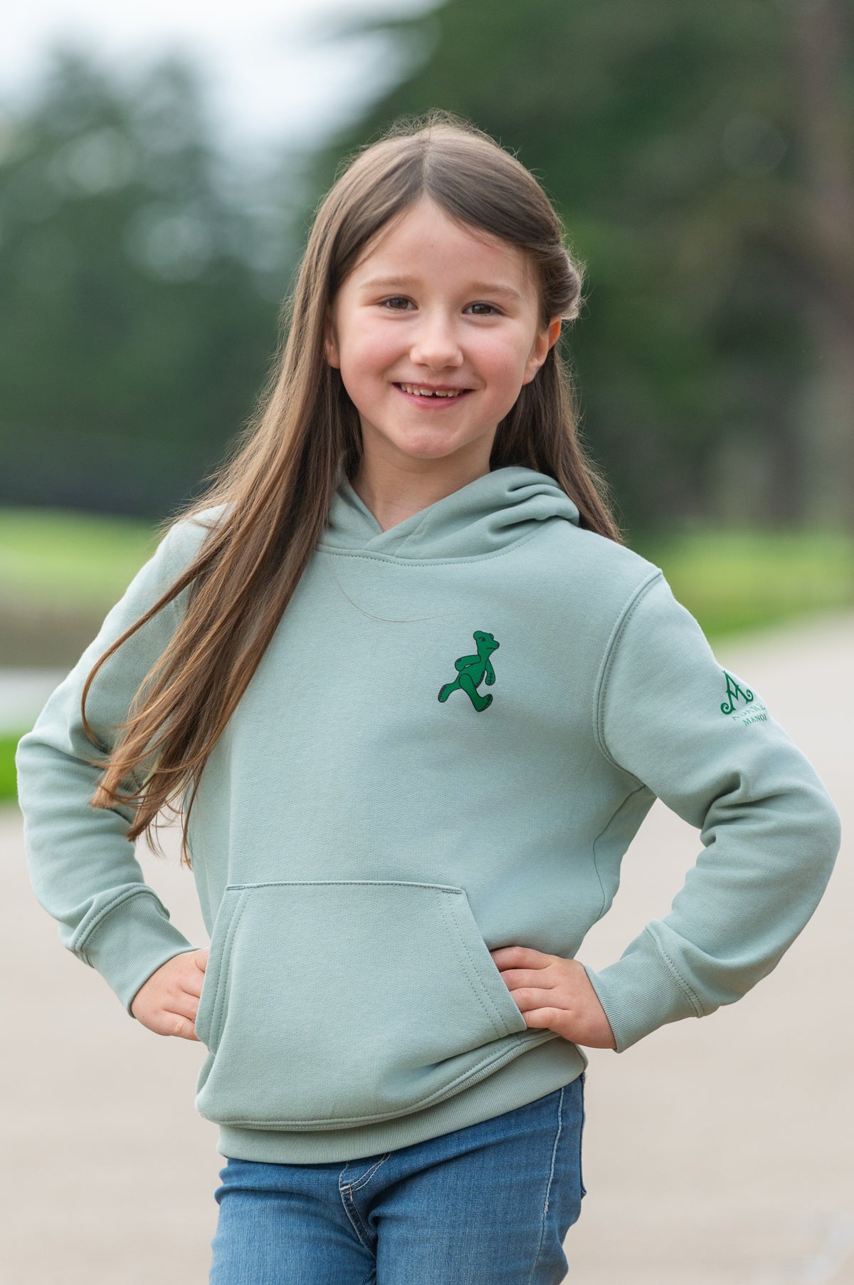Adare Manor - Kids Organic Cotton Aloe Green Hoodie