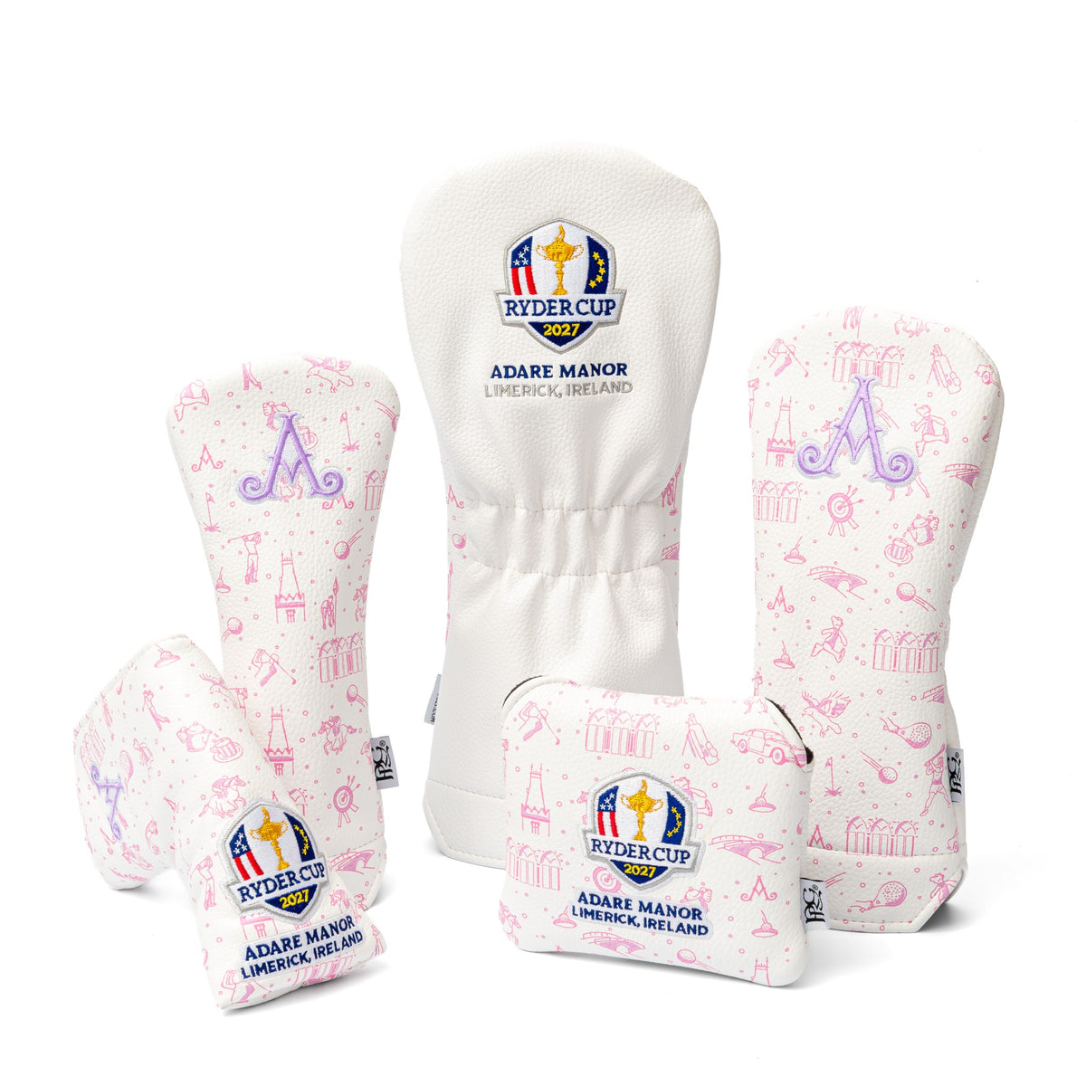 Adare Manor Ryder Cup 2027 Bespoke Headcovers - Pink