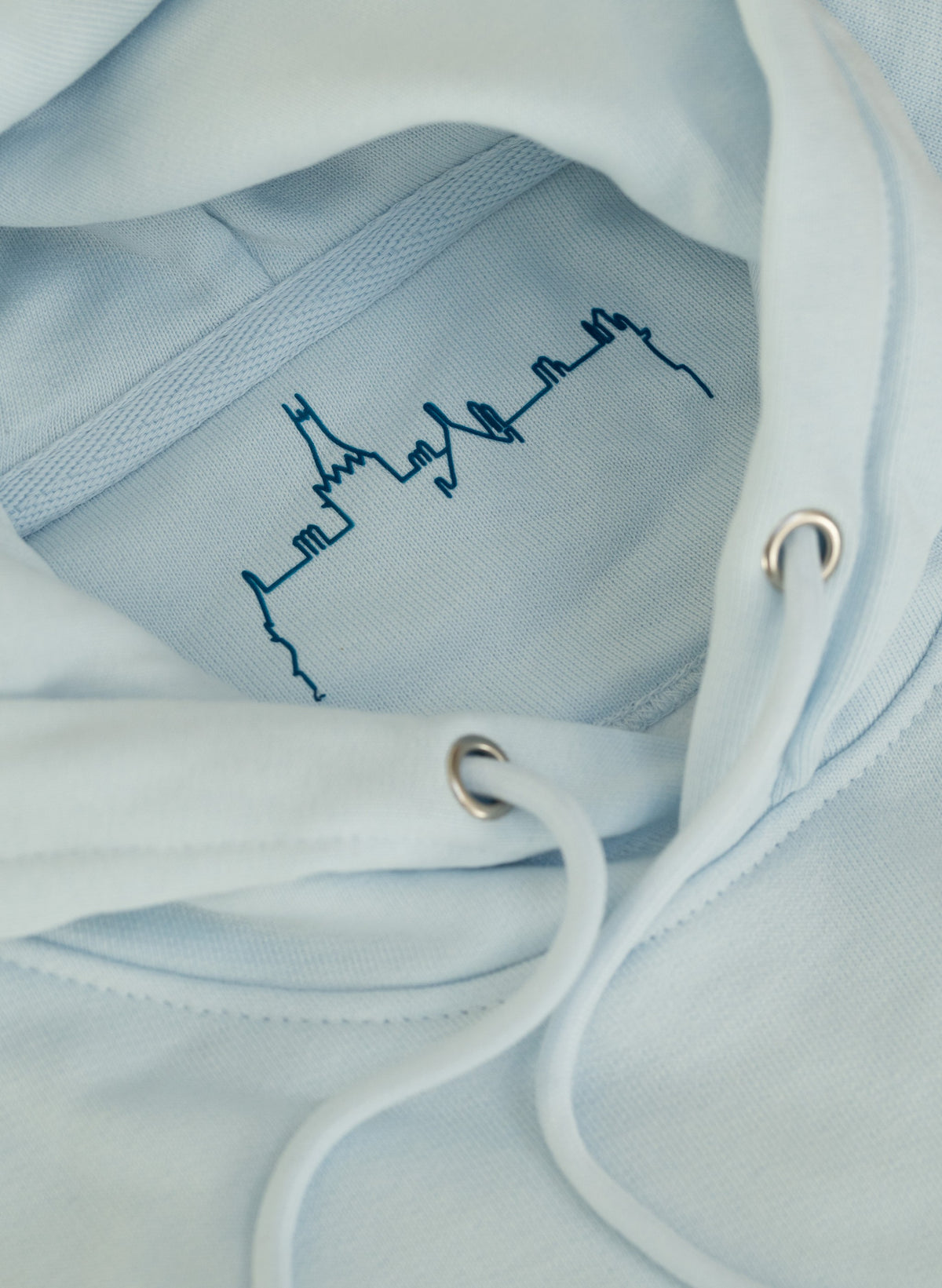 Adare Manor - Mens Organic Cotton Ice Blue Hoodie