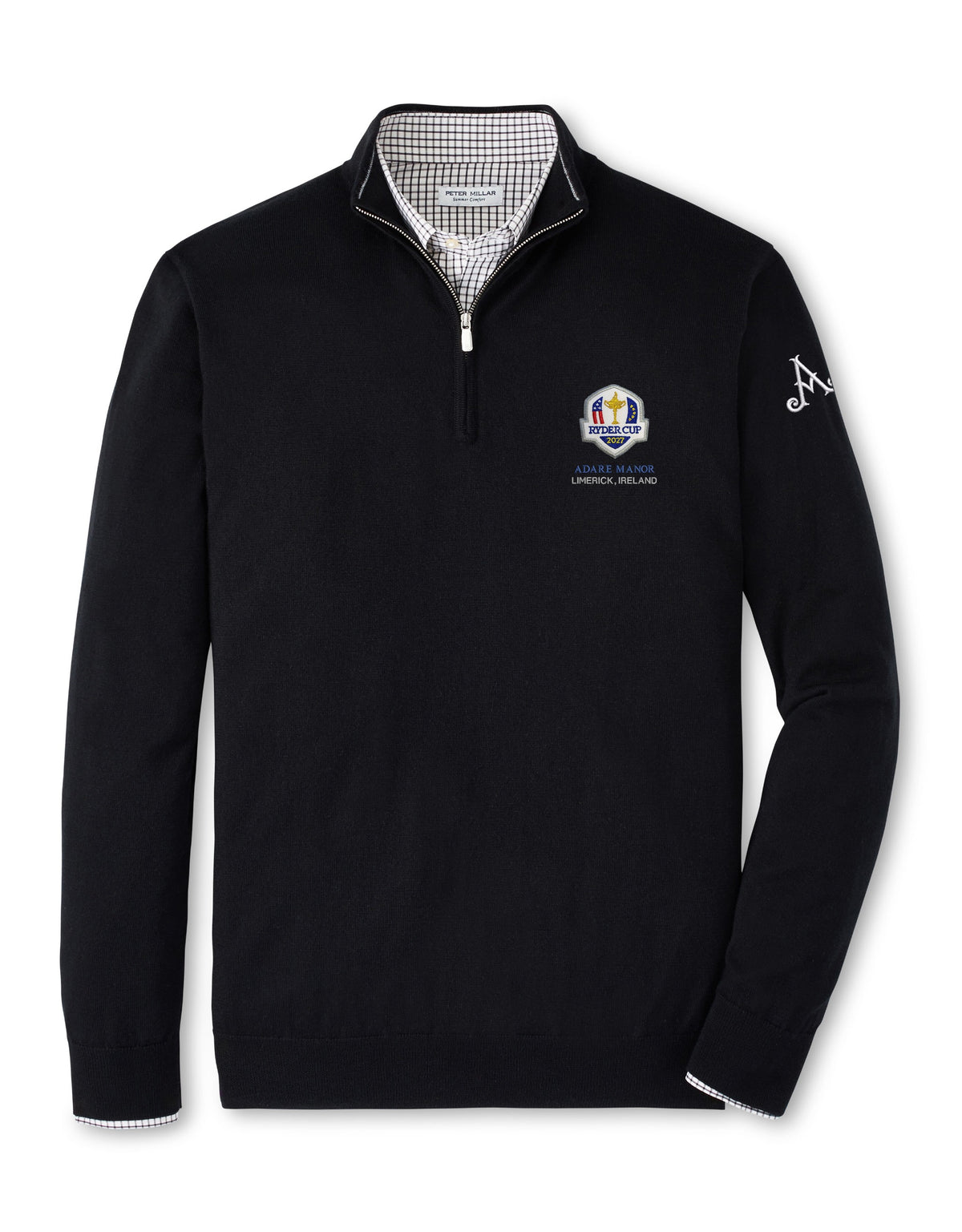 Ryder Cup 2027-  Autumn Crest Merino 1/4 Zip- Black