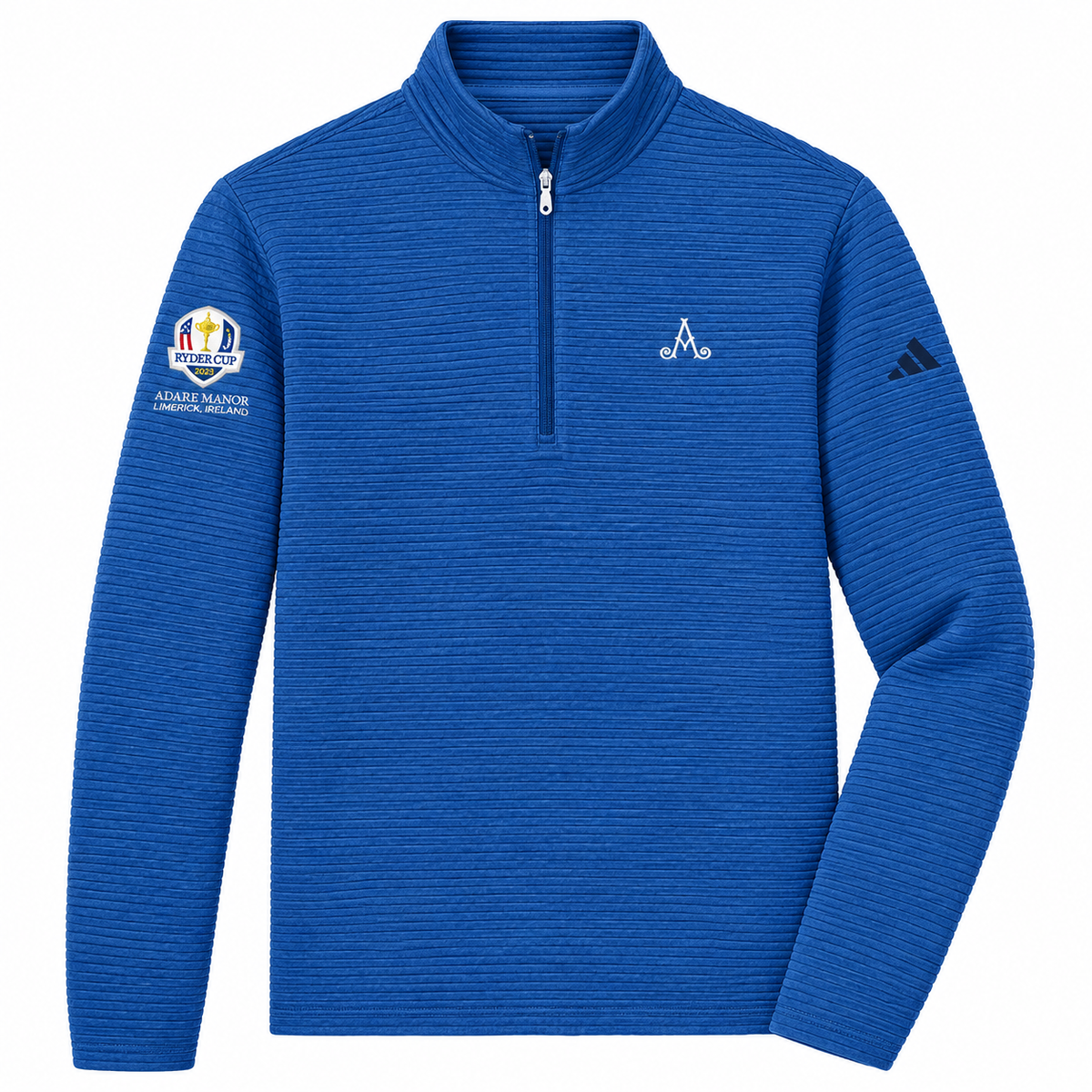 Ryder Cup 2027-  Adidas Mens Adare Manor Blue 1/4 zip