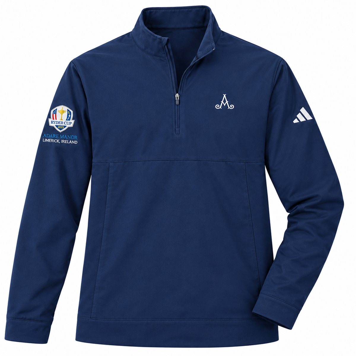 Ryder Cup 2027-  Adidas Mens Adare Manor Navy Performance 1/4 zip
