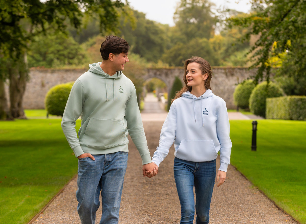 Adare Manor - Ladies Organic Cotton Ice Blue Hoodie
