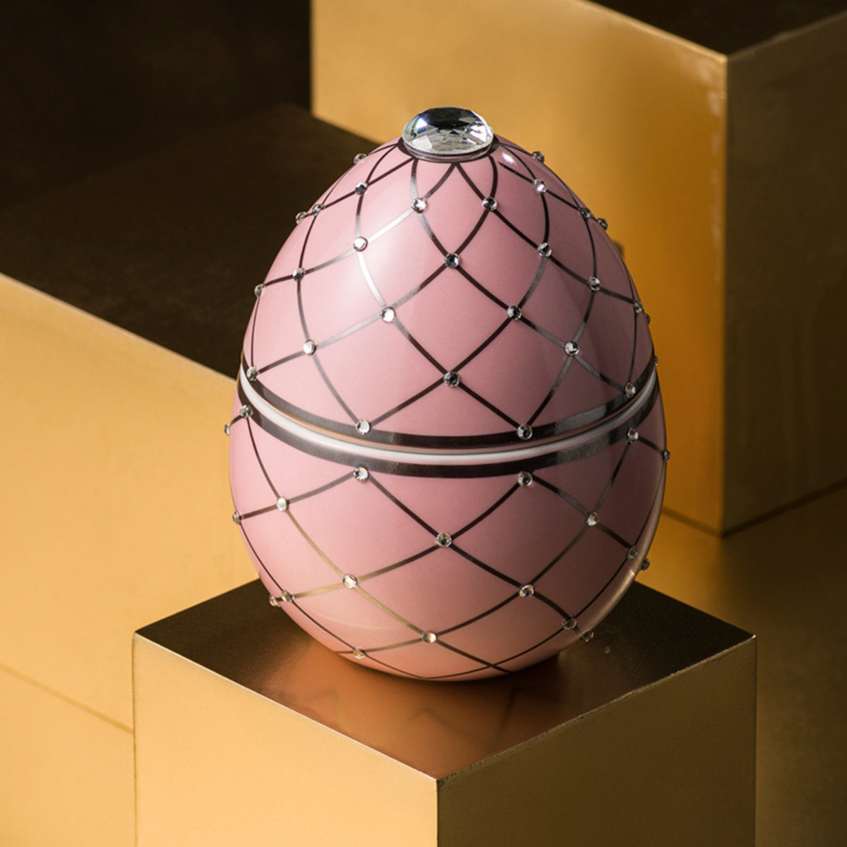 Ladenac Candle- Rose Pink with Silver Stripes