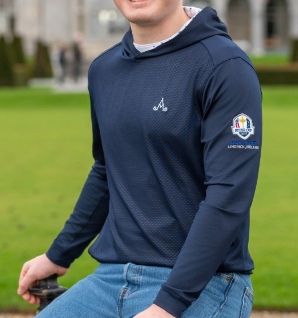 Ryder Cup 2027-  Mens Bespoke Adare Manor Golf Hoodie Navy
