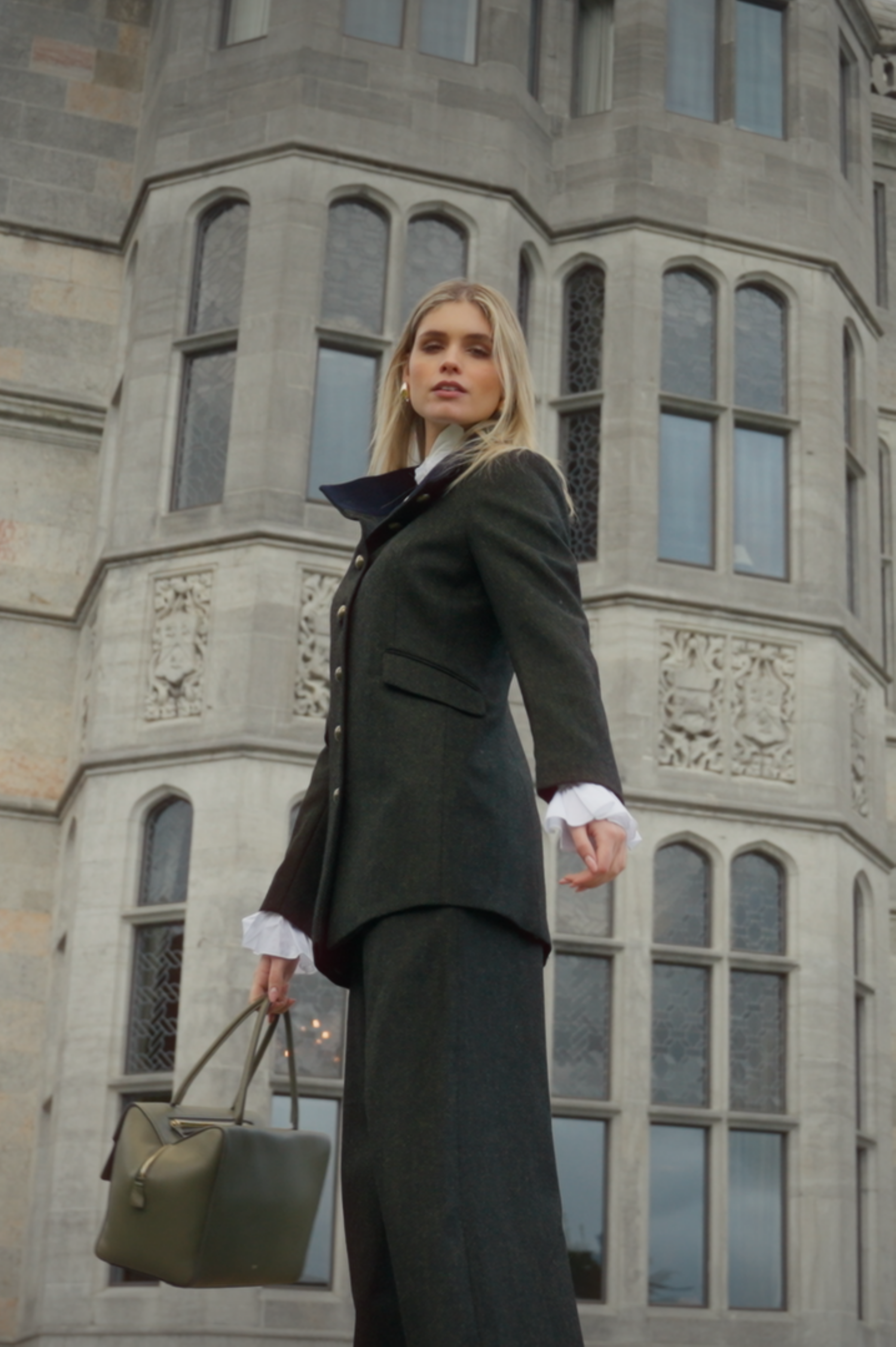 Jack Murphy- Deep Green Herringbone Tweed Coat - Adare Manor