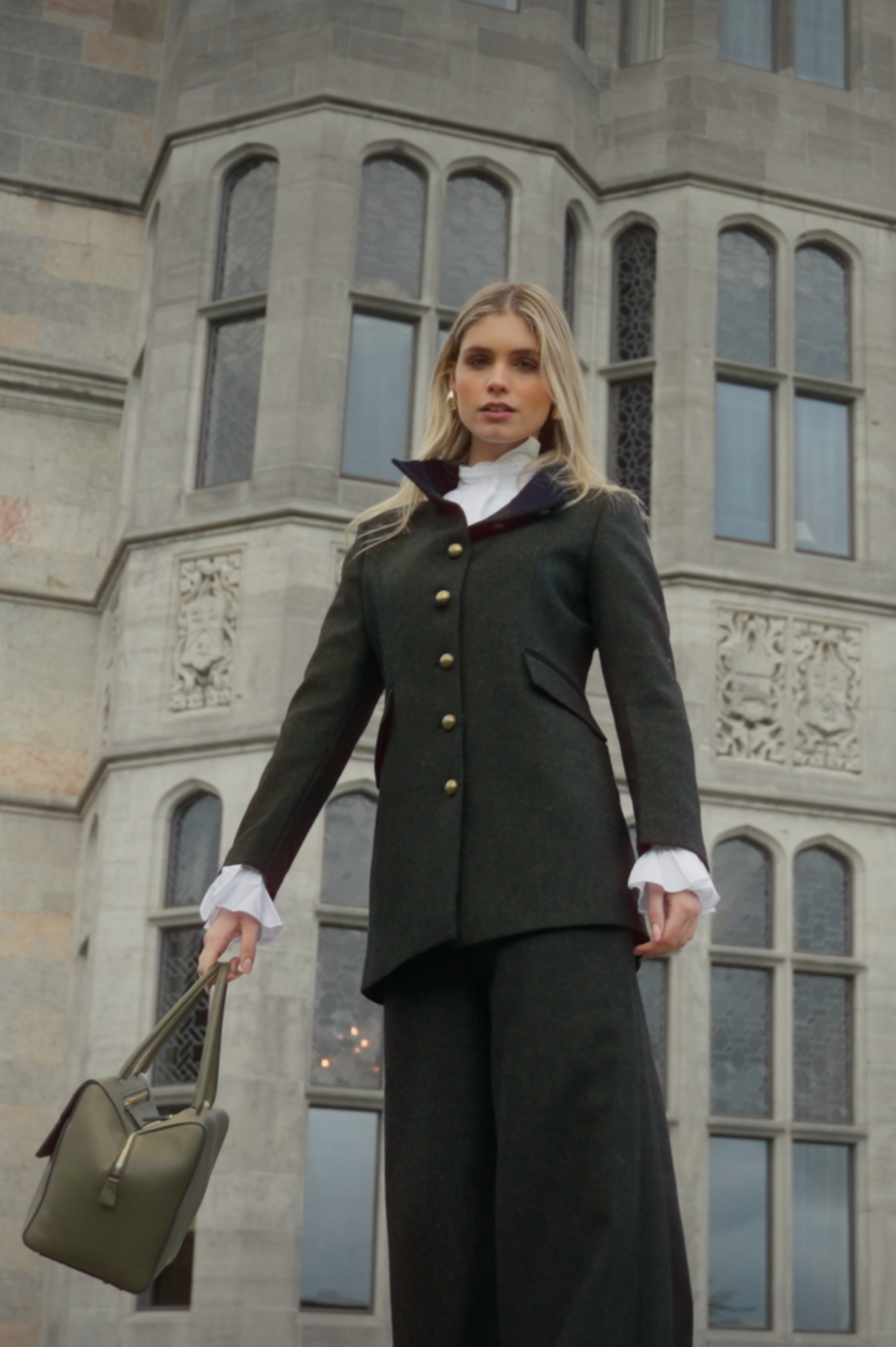 Jack Murphy- Deep Green Herringbone Tweed Coat - Adare Manor