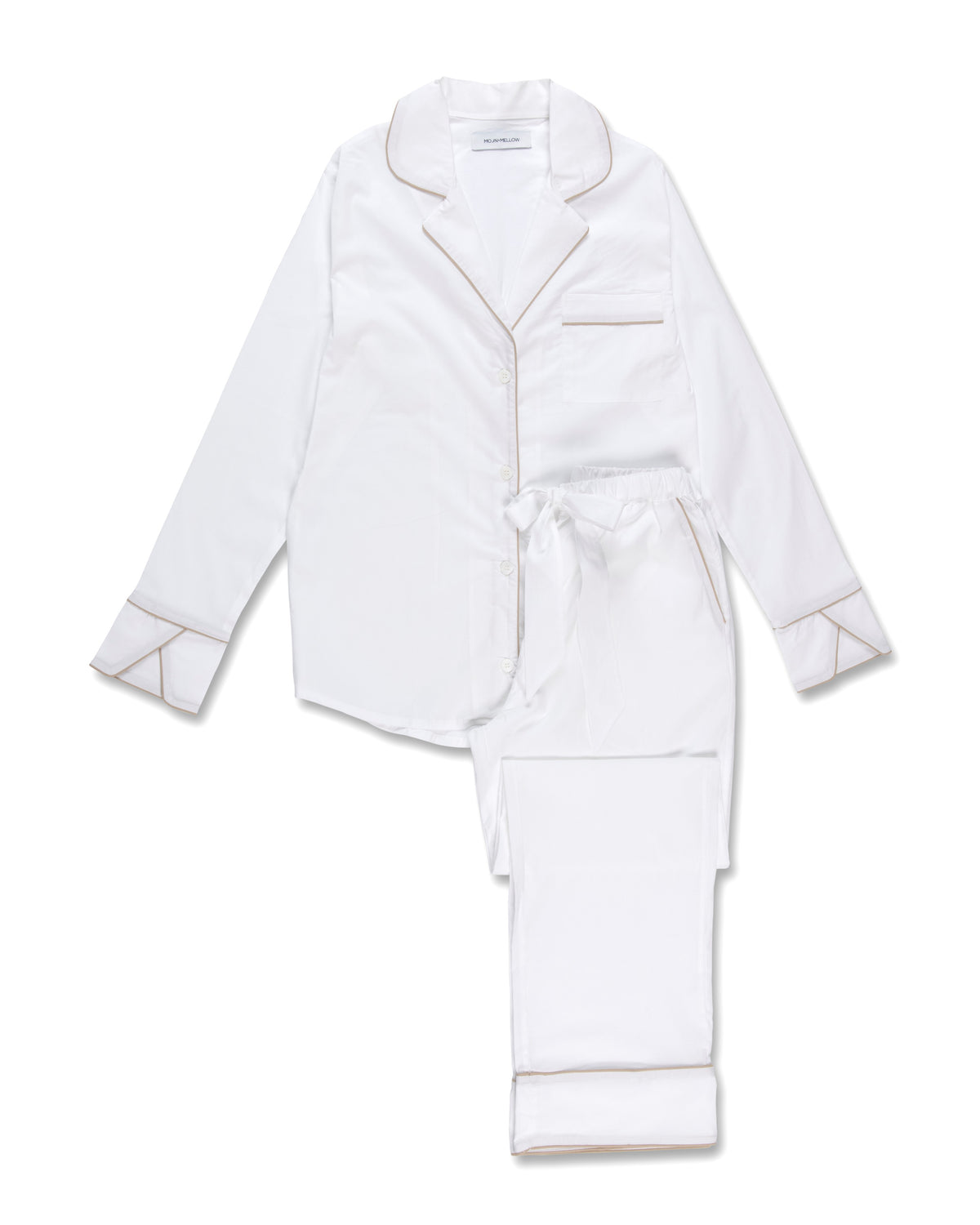 Moon And Mellow Pure White - 100% Cotton Pyjamas