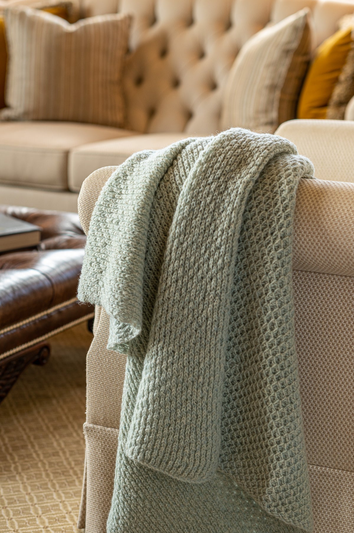 Natural Afghan Linen and Lambs' Wool Blanket – Irish Linen Properties